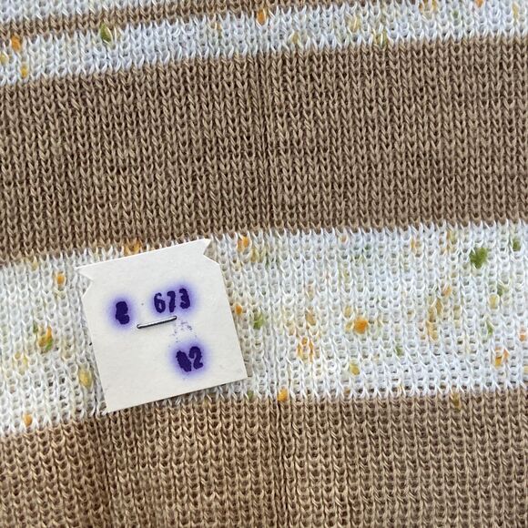 Miss Scotch English Sweater Womens Medium Brown Striped Long Sleeve Vintage USA - Picture 5 of 7